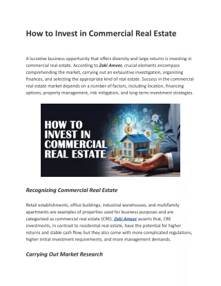 How to Invest in Commercial Real Estate (1)