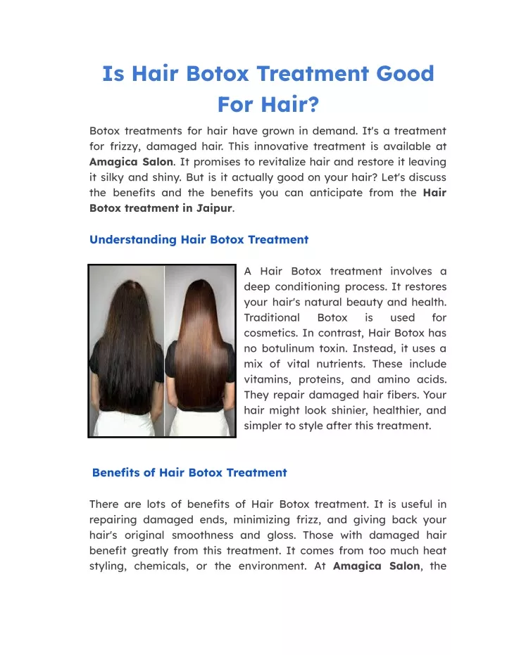 is hair botox treatment good for hair