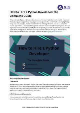 how to hire a python developer the complete guide