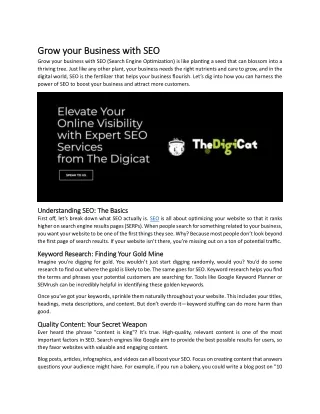 Grow your Business with SEO