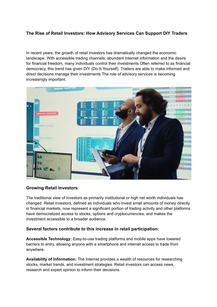 the rise of retail investors how advisory