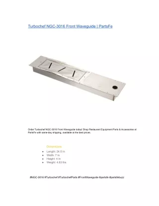 turbochef ngc 3016 front waveguide partsfe