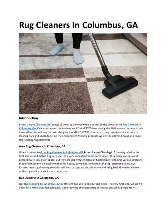 Rug Cleaners In Columbus, GA