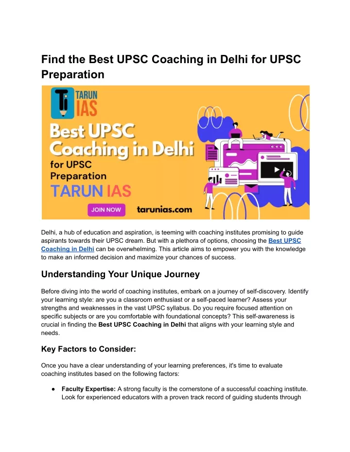 find the best upsc coaching in delhi for upsc