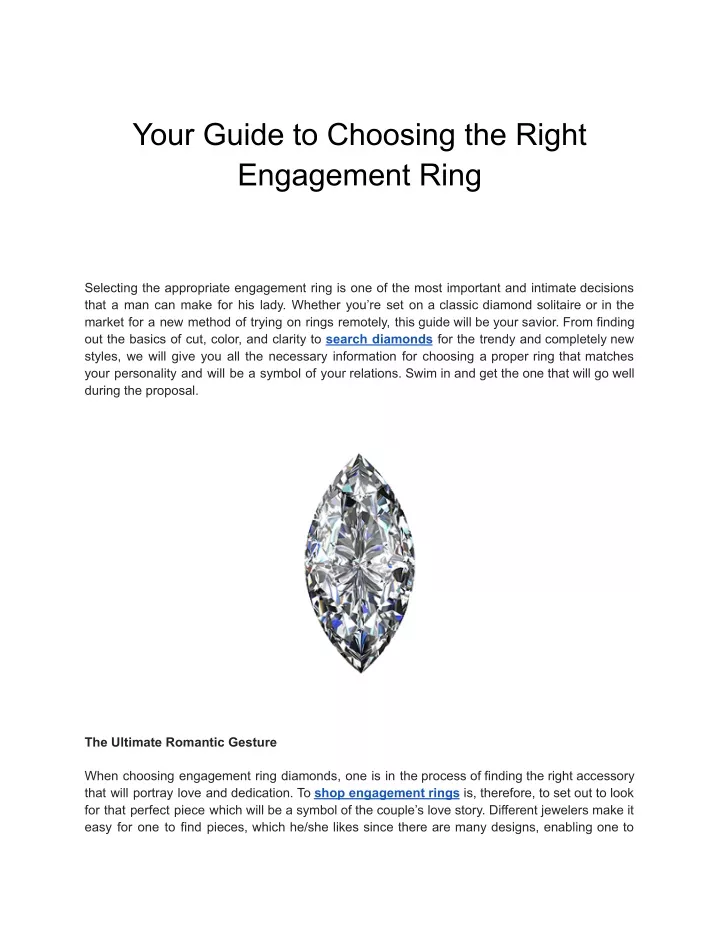 PPT - Your Guide to Choosing the Right Engagement Ring PowerPoint ...