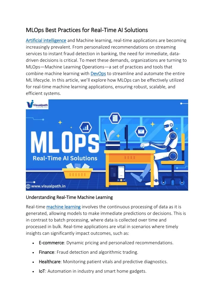 mlops best practices for real mlops best