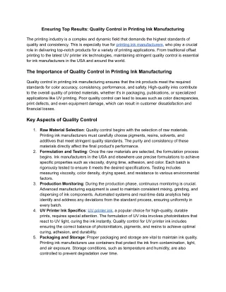 Ensuring Top Results_ Quality Control in Printing Ink Manufacturing