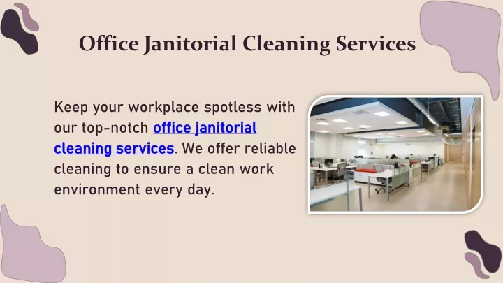 office janitorial cleaning services