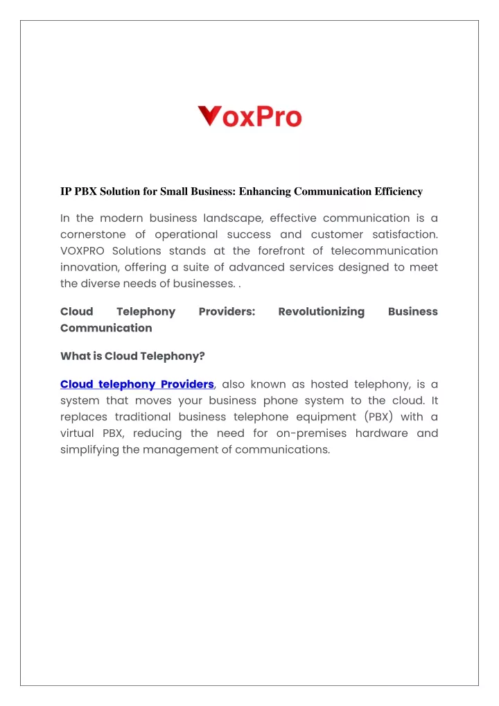 ip pbx solution for small business enhancing