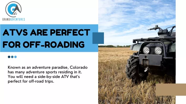 atvs are perfect for off roading