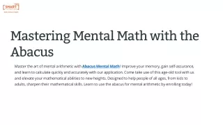 Mastering Mental Math with the Abacus