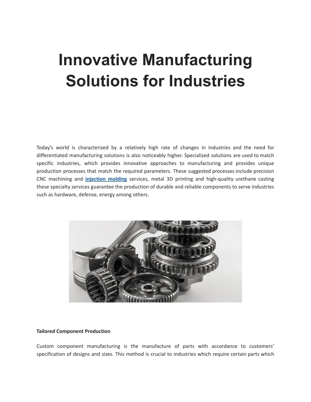 PPT - Innovative Manufacturing Solutions for Industries PowerPoint ...