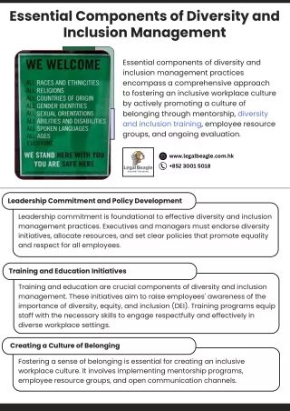 Essential Components of Diversity and Inclusion Management