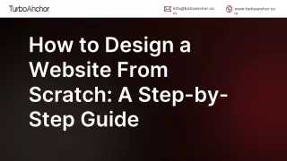 how to design a website from scratch a step by step guide