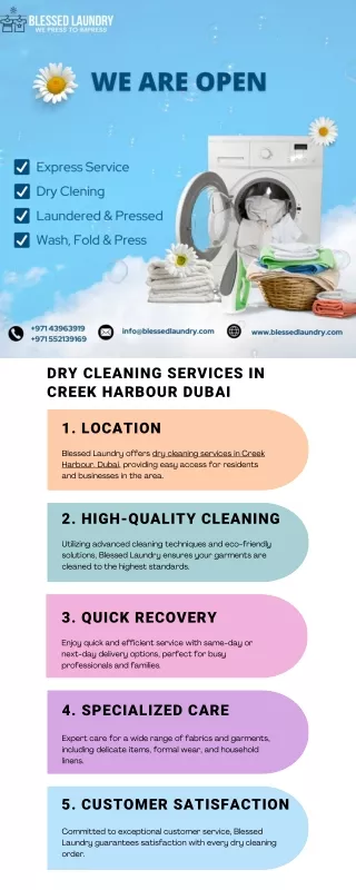 Top 5 Benefits Dry Cleaning Services in Creek Harbour, Dubai | Blessed Laundry