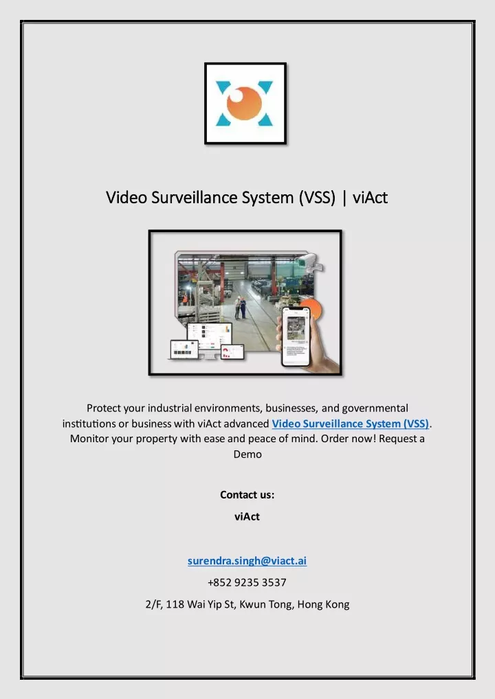 video surveillance system vss viact video