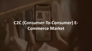c2c consumer to consumer e commerce market