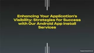 Boost Your App's Popularity with Our Buy Android App Installs Services