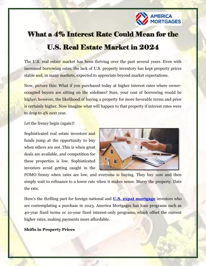 what a 4 interest rate could mean for the what