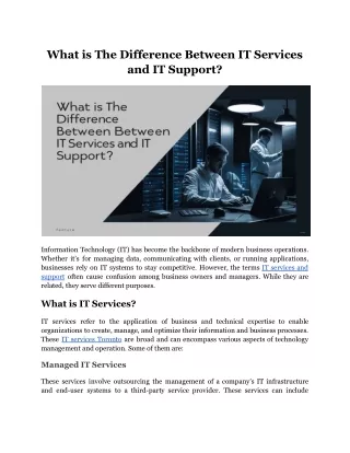 what is the difference between it services