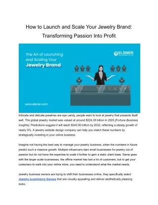 Building Your Jewelry Empire: How to Launch and Scale Effectively