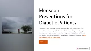 Monsoon Preventions for Diabetes Patients