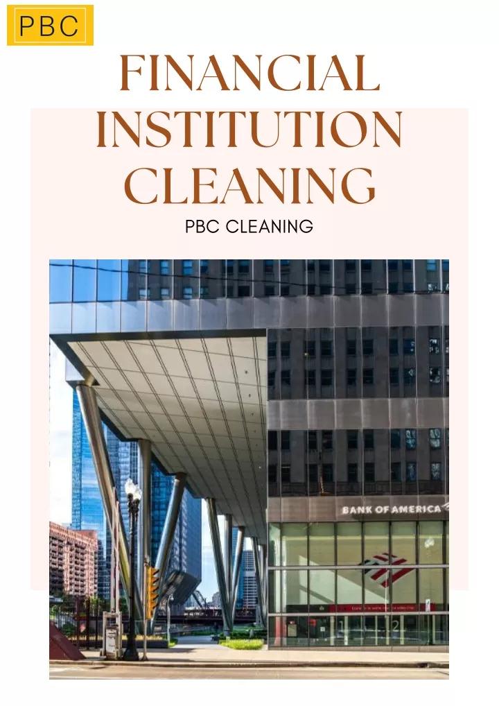 financial institution cleaning