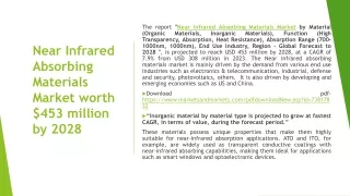 Near Infrared Absorbing Materials Market worth $453