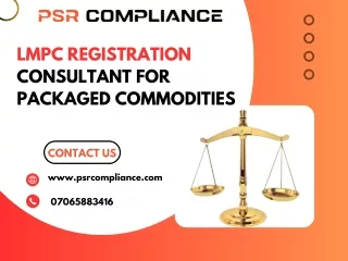 LMPC Registration Consultant for Packaged Commodities