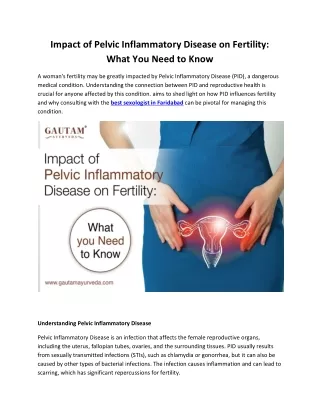 Impact of Pelvic Inflammatory Disease on Fertility: What You Need to Know