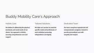 buddy mobility care s approach