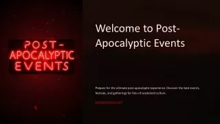 Exciting Apocalypse Festival Events Guide - postapocevents.com