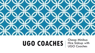 Cheap Minibus Hire Sidcup with UGO Coaches