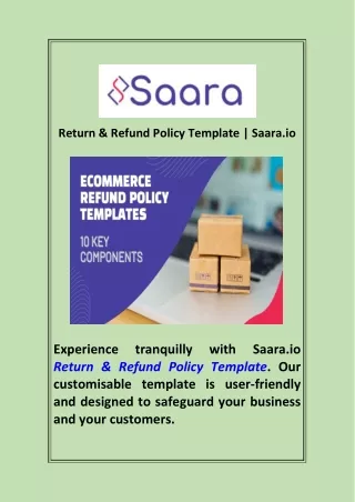 return refund policy template saara io