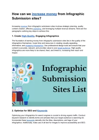 how can we increase money from infographic