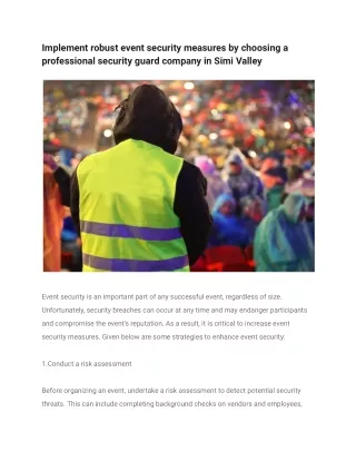 implement robust event security measures