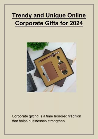 Trendy and Unique Online Corporate Gifts for 2024