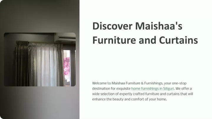 discover maishaa s furniture and curtains