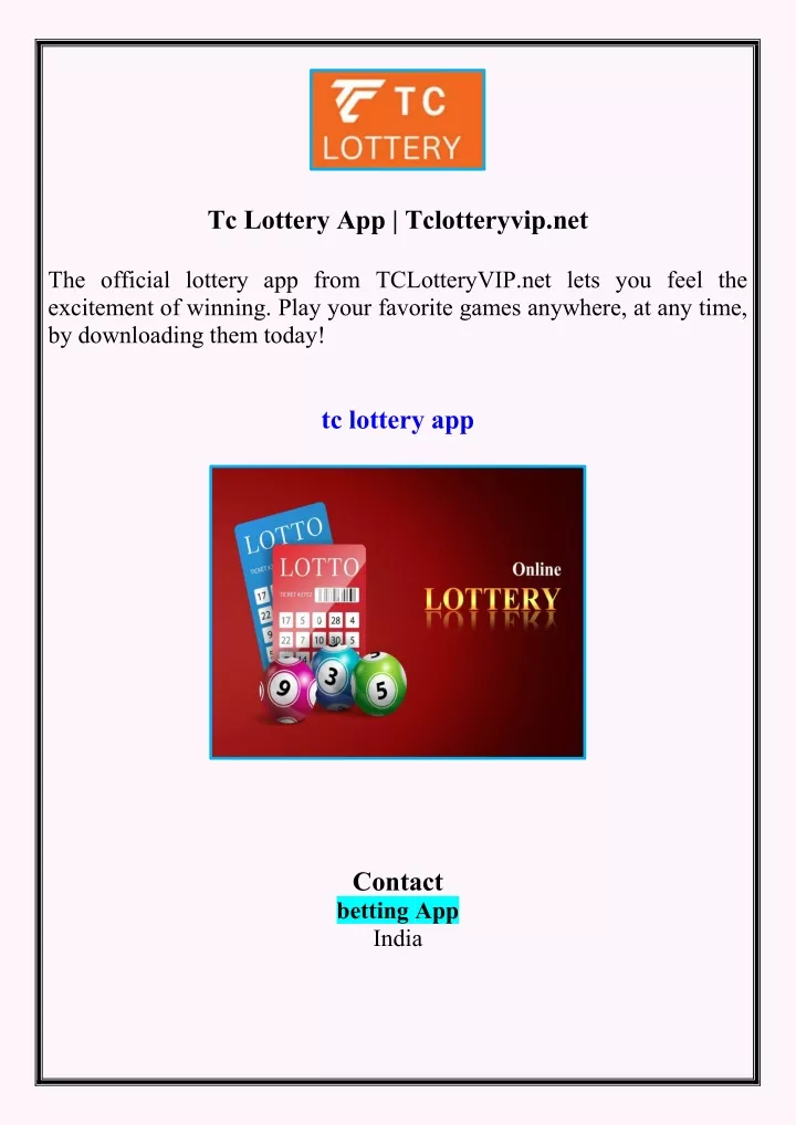 tc lottery app tclotteryvip net