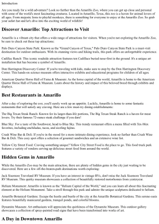 Traveling to the Amarillo Zoo: Acquiring up Near with Wildlife