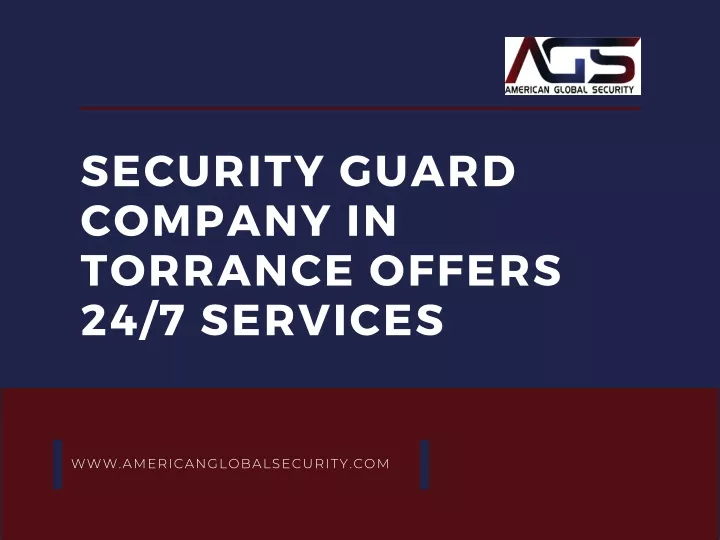 security guard company in torrance offers