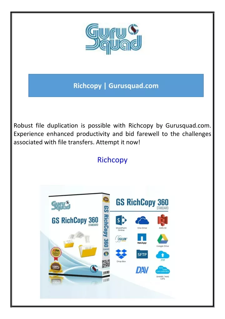 robust file duplication is possible with richcopy