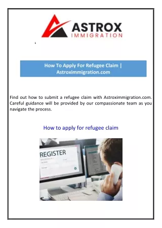 How To Apply For Refugee Claim  Astroximmigration.com