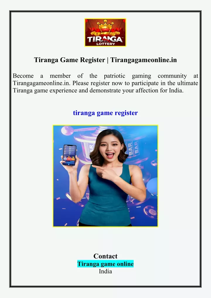 tiranga game register tirangagameonline in