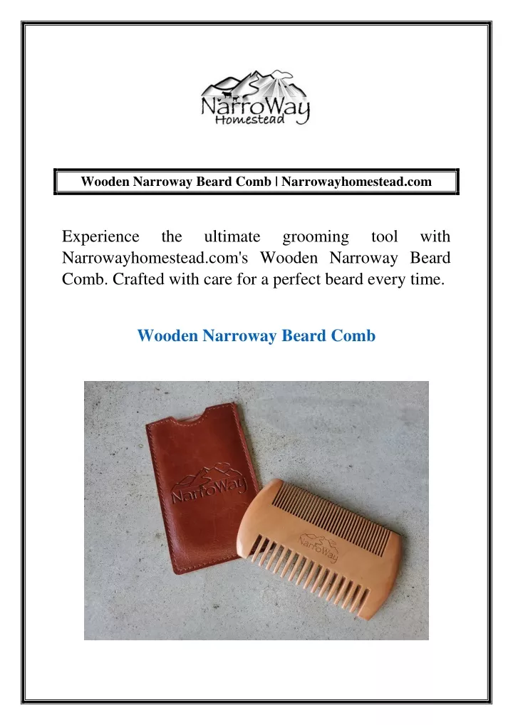 wooden narroway beard comb narrowayhomestead com