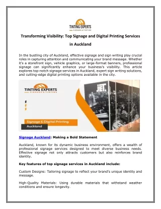 Top Signage and Digital Printing Services in Auckland