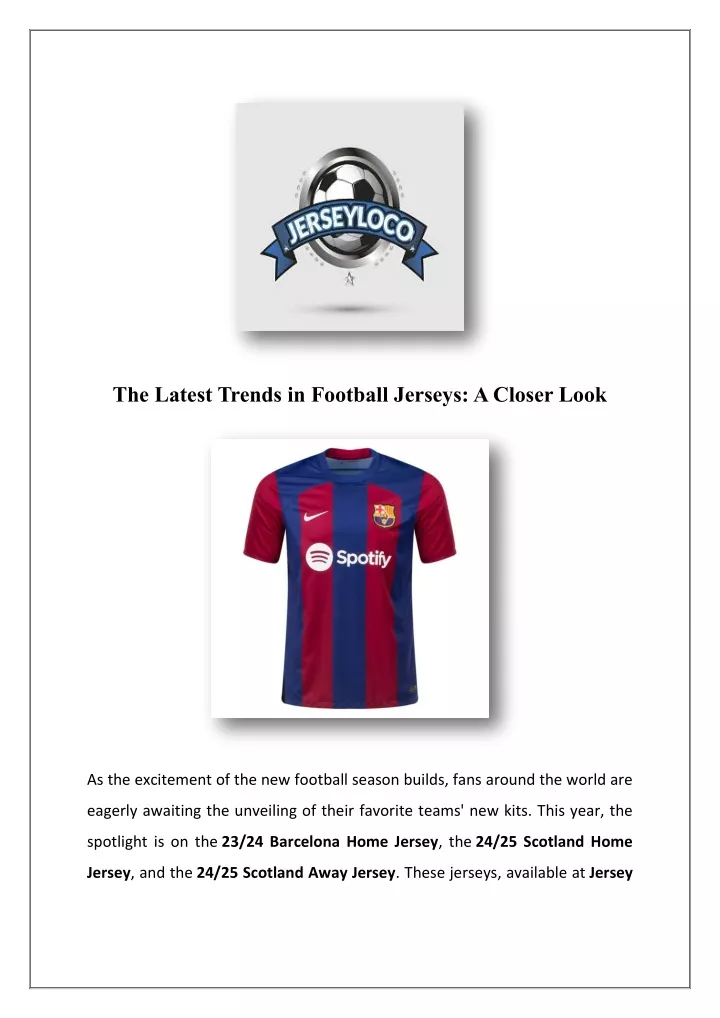 the latest trends in football jerseys a closer