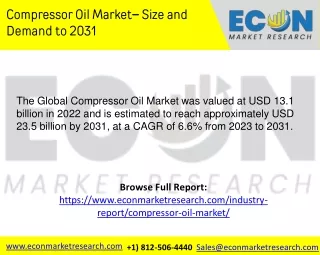 Compressor Oil Market