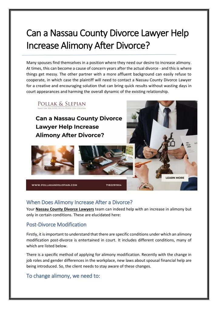 can a nassau county divorce lawyer help