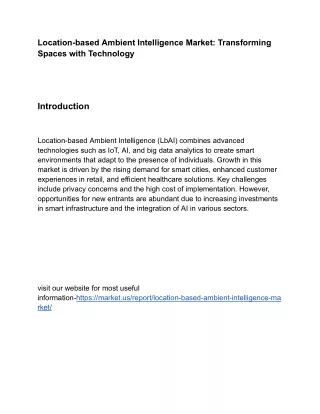 location based ambient intelligence market